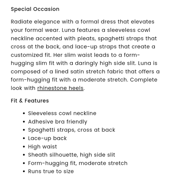 Luna Formal High Slit Dress - Picture 6 of 7